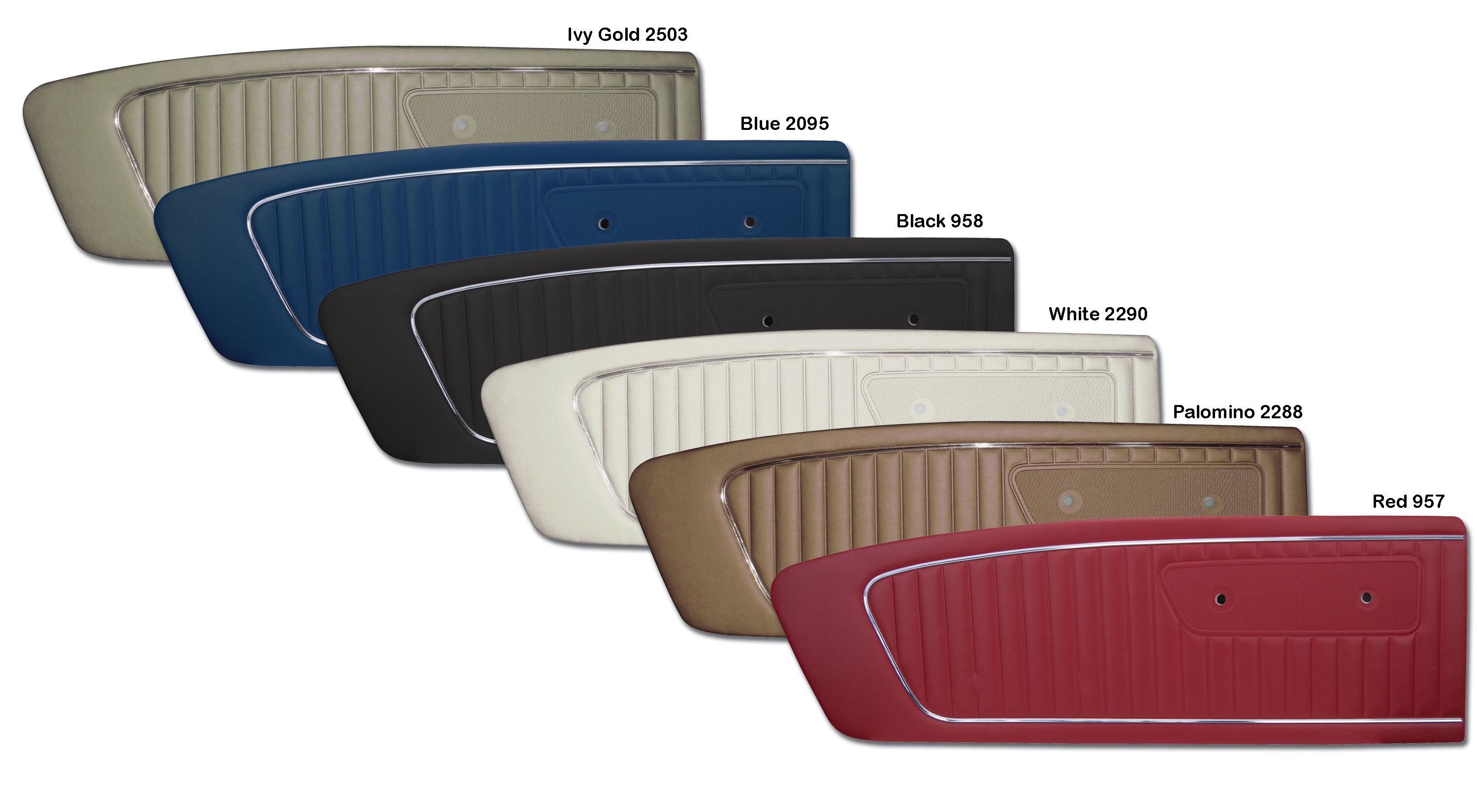 Door Panels Standard Vinyl Pair 1964 1/2 - 1965 - TMI